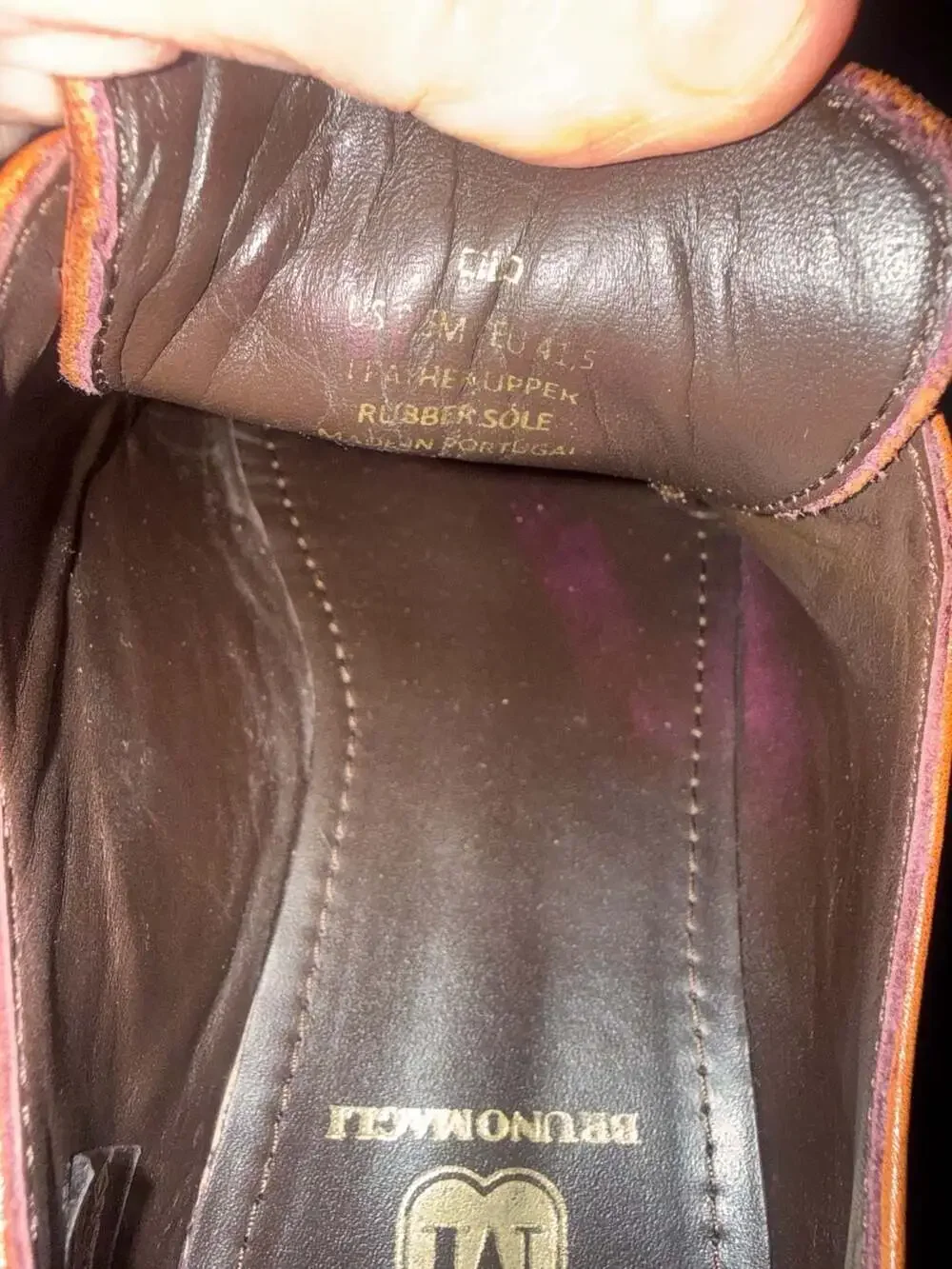 Bruno Magli Men’s Brown Leather Derby Dress Shoes Sz 8.5 Made in Portugal Luxury
